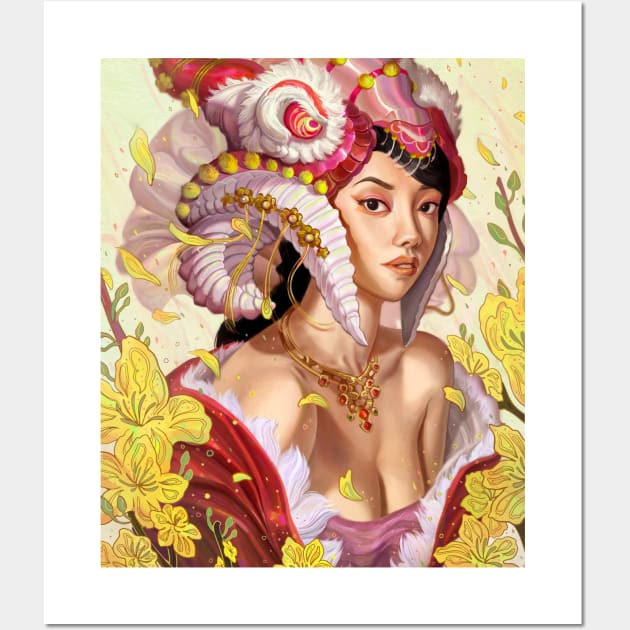 Nian Princess Wall Art by Anh Le Art